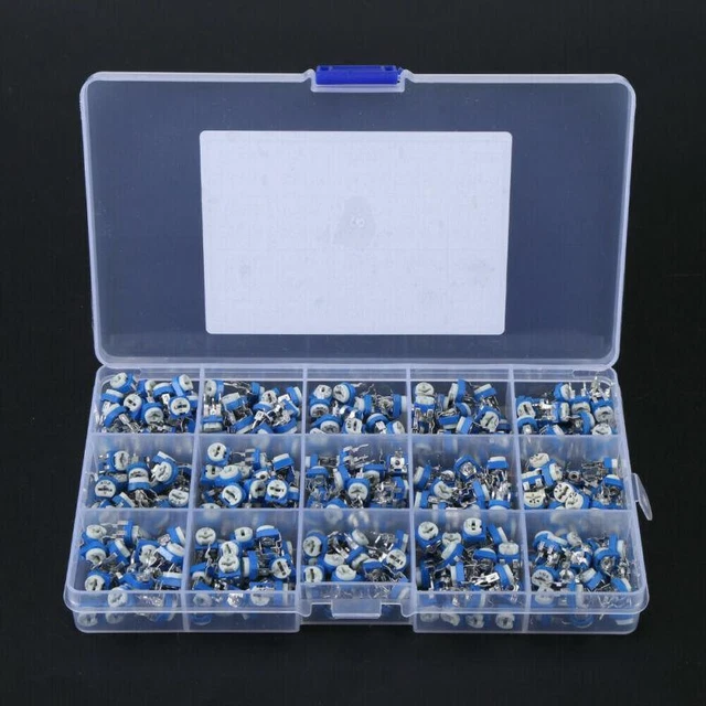 375 pz kit potenziometro 15 valori 100-1 mω assortimento set resistenze