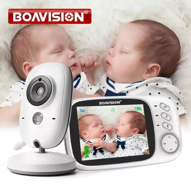 Babyphone sans fil avec moniteur vidéo LCD, dispositif de surveillance