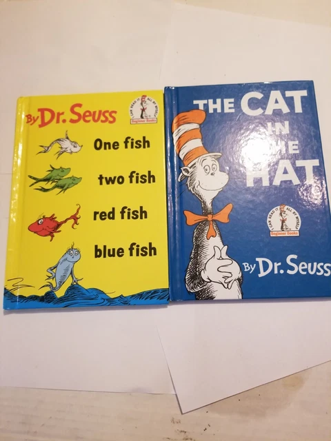 DR. SEUSS LOT Of 2 hardcover Books Cat in the Hat and One Fish Two Fish Red Fish £7.13 - PicClick UK