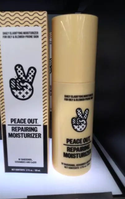 Peace Out Repairing Moisturizer for Blemish Oily Prone Skin Vegan New In Box