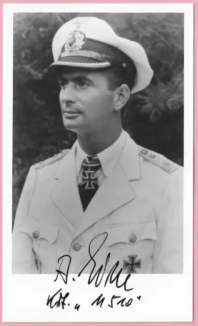 Alfred Eick German U-boat Commander World War 2 Signed Photo