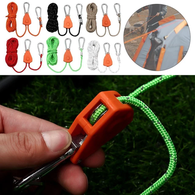 Ratchet Hangers Adjustable Rope Fastener Tent Rope Tensione Fixed Buckle Pulley