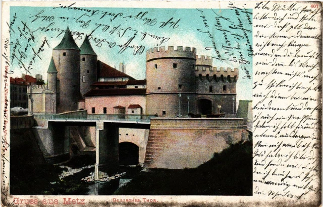 CPA AK Gruss aus METZ - Deutsches Thor (455063)