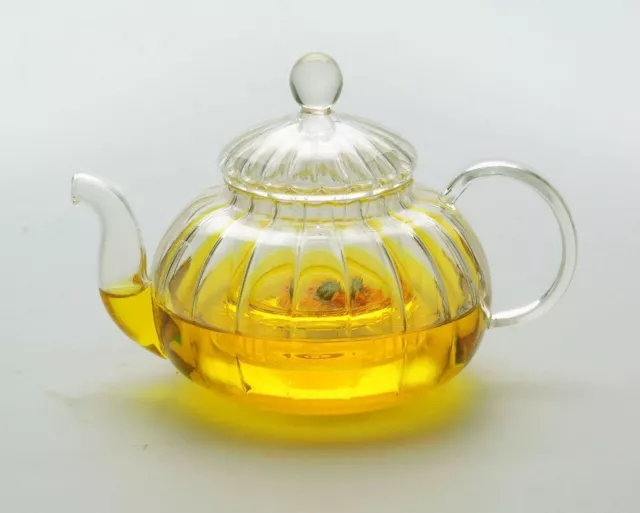Cute Style Heat Resistant Glass Teapot With Glass Infuser Flower Tea Mug 600ml