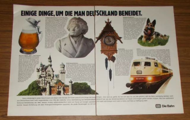 Seltene Werbung DEUTSCHE BAHN Intercity - Dinge, um die man BRD beneidet 1980