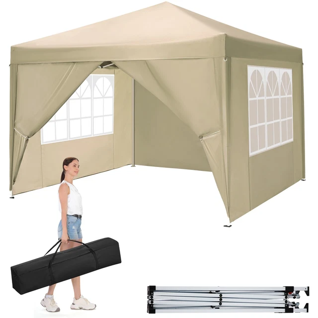 Stabil Pavillon Faltpavillon 3x3m Gartenzelt Partyzelt Wasserdicht 4 Seitenteile