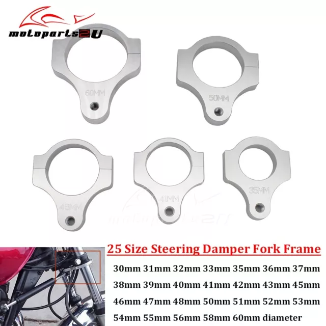 CNC Aluminum Motorcycle Steering Damper Fork Shock Frame Mounting Clamp Bracket