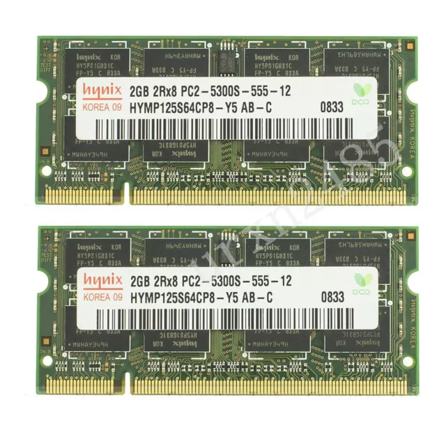 Hynix 4GB 4G 2 x 2GB / 1GB DDR2 667MHz PC2-5300S SODIMM Laptop PC Memoria RAM SP