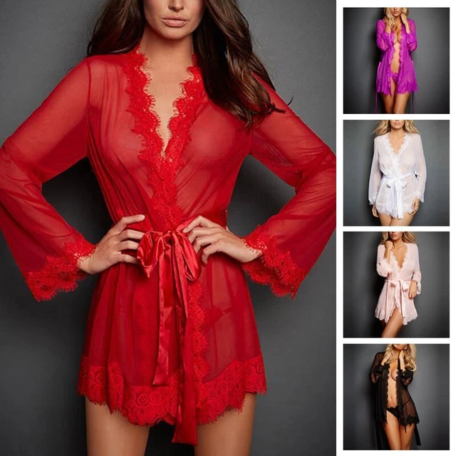 Biancheria da notte donna 3 pz / set mutande biancheria intima camicia da notte taglie forti