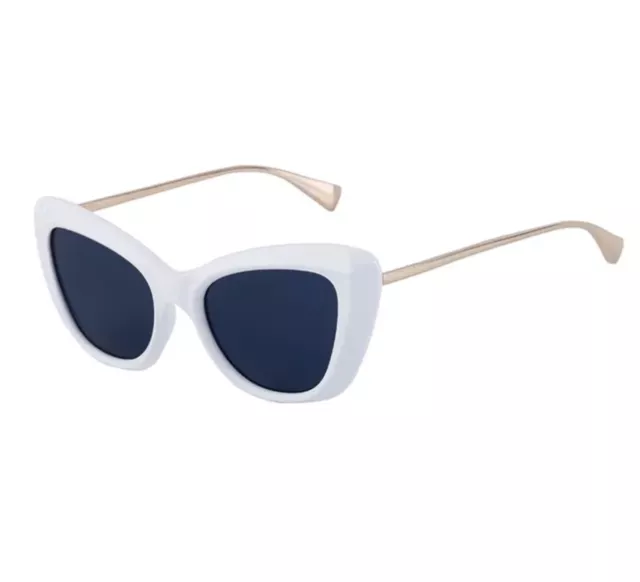 Fashion Sexy Cat Eye Sunglasses Women 2024 Luxury Brand white gold