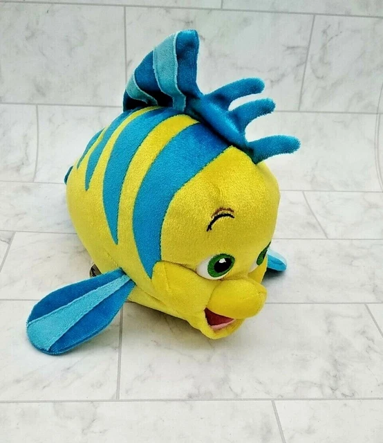 MINI DISNEY STORE Little Mermaid Flounder Ariel's Fish Friend Stuffed