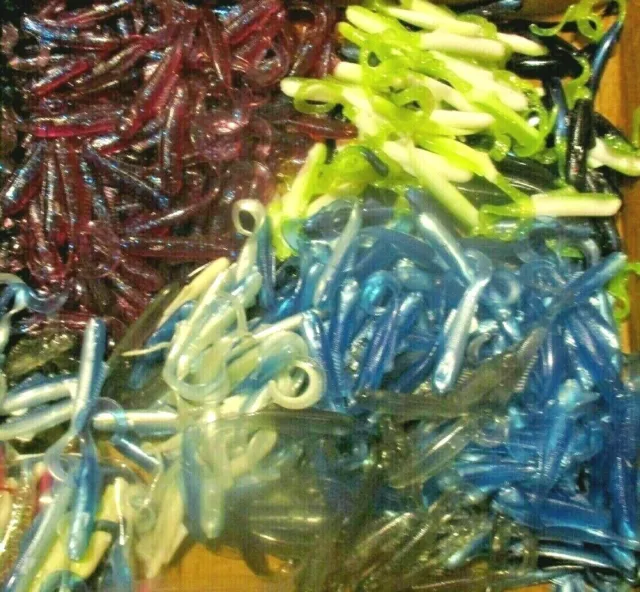 100 ASSORTED 2 Curly Tail GRUBS Crappie Fishing Lures Trout Panfish Perch  Baits $9.95 - PicClick