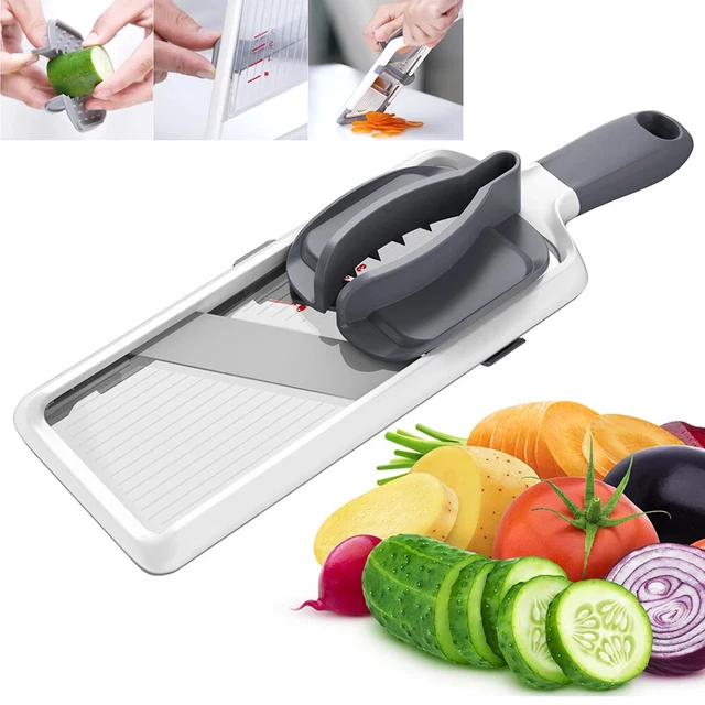 Pro Cutter Kitchen MANDOLIN SLICER VEGETABLE Cutter Manual Slicer Potato Handheld Kitchen ...