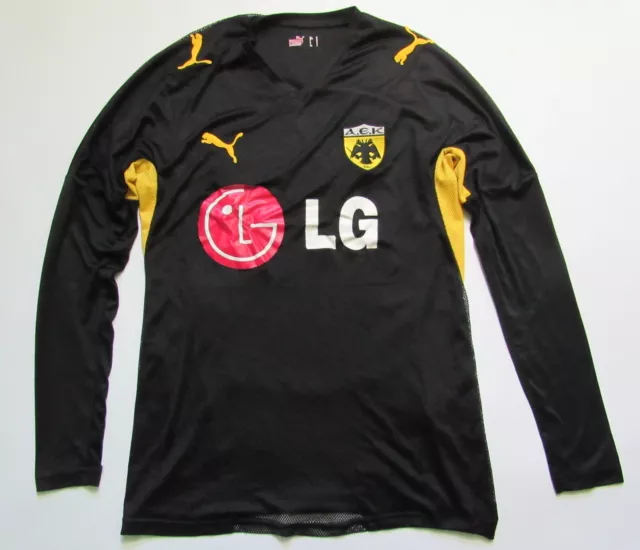 AEK ATHENS Long Sleeve shirt jersey PUMA 2008-09 Enosis Greece Club/adult SIZE S