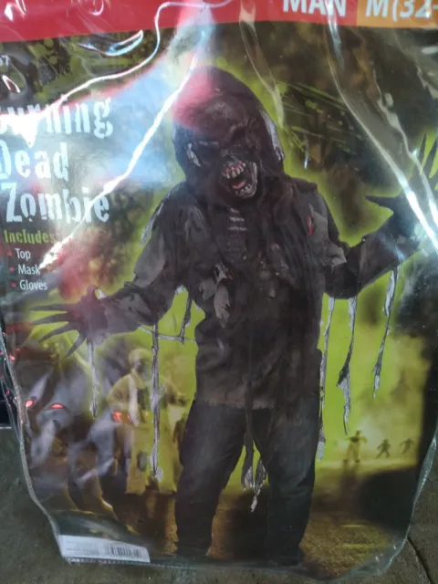 New Burning Burnt Dead Zombie Monster Ghoul Mask mans med Halloween Costume