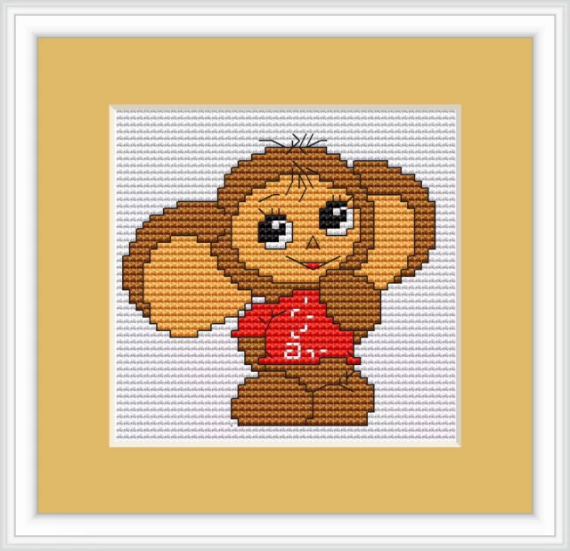 Mouse Cross Stitch Kit - Luca S - Beginner 8.5cm x 8cm