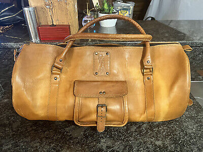 Vintage 24” Leather Duffle / Weekender / Travel Bag