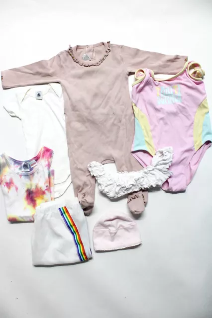 Petit Bateau Zara Baby Blub Chic Girls One Pieces Tops Pink Size 4 3M NB Lot 7 L