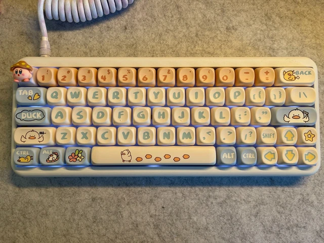 TINT60 KEYBOARD WITH Hot swappable Linear Switches Duck Keycaps Kirby TINT60 KEYBOARD WITH Hot swappable Linear Switches Duck Keycaps Kirby
