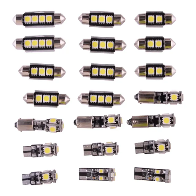 21x Car LED Interior Inside Lights For Dome Trunk Map License Plate Lamp Bulbs