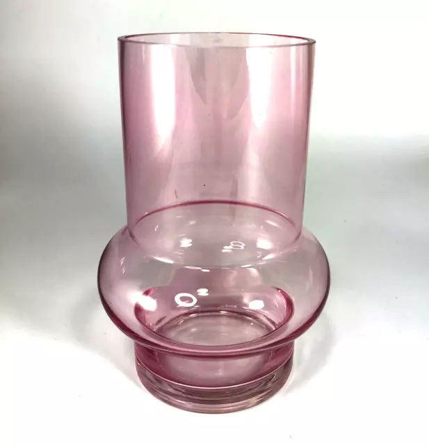 Modern Pink Glass Vintage Art Deco Style Vase Flower Display
