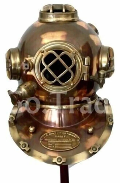 Antique New Diving Helmet US Navy Mark V Marine Divers Helmet Scuba sea Diving