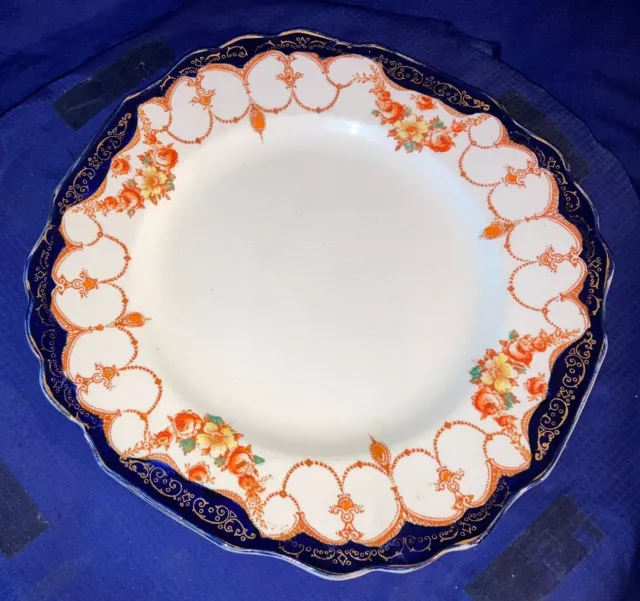 BG1278 Vtg Myott Son & Co. 9" Bone China Plate Rosemary Pattern #7837