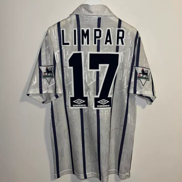 MINT 1993-1994 Everton FC 3rd #17 LIMPAR Premier League Sweden Umbro (Medium)