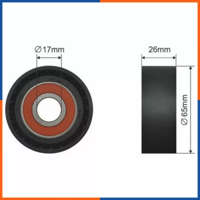 Galet tendeur de courroie d'accessoire pour CHEVROLET | 1854164, FI23790, 88892