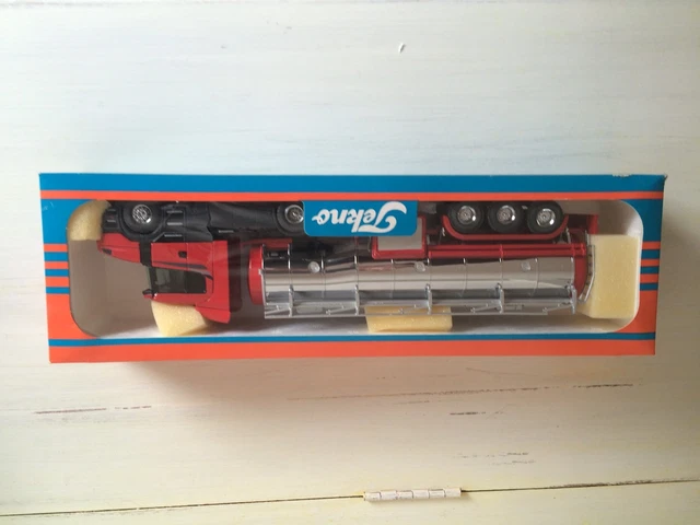 1/50 Nacoral Scania LBS140 Camion Transport Bâché Bleu Et Jaune
