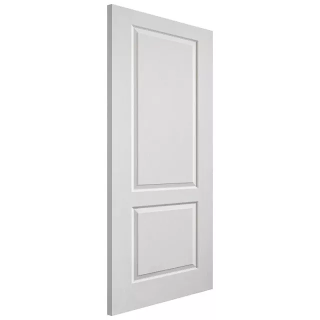 White Moulded Smooth 2 Panel Mid-Weight Semi Solid Core Internal Door 35mm 2