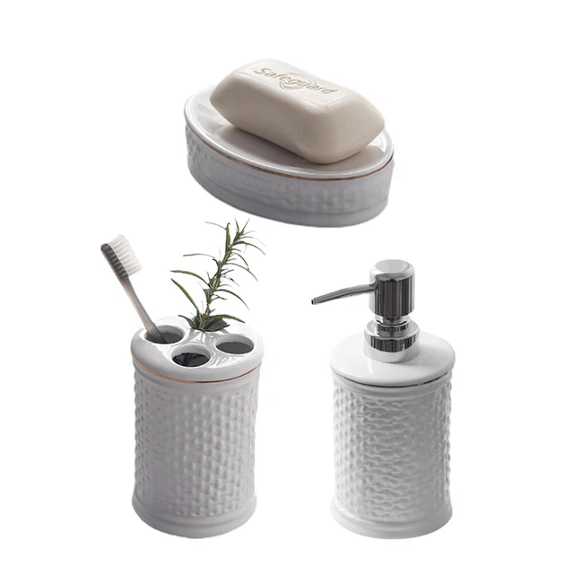 Accesorios Para Botellas De Agua Cepillo De Dientes Estantería De Almacenamiento White
