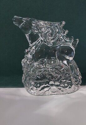 Waterford Marquis Candleholders Crystal Pair Reindeers With Candles