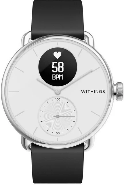 Withings ScanWatch – Montre Connectée Hybride – 42mm – Noir – Neuf (ouvert) – EKG, SpO2