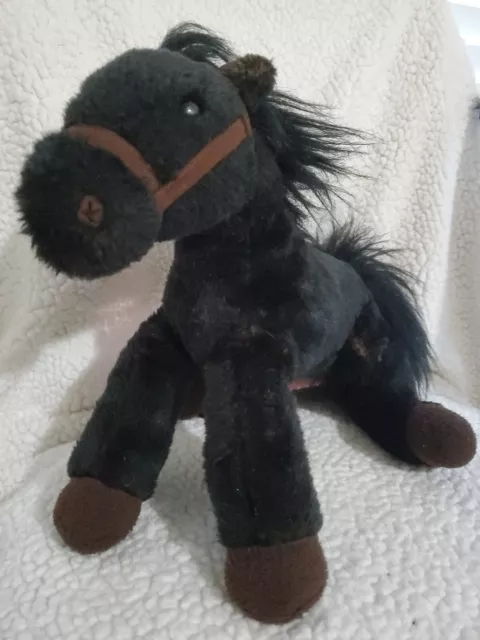 Wells Fargo Legendary Pony Mike Stuffed Plush Horse 2016 Black Brown Floppy
