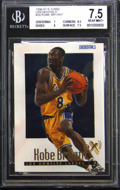 1996-97 E-X2000 Credentials #30 Kobe Bryant 113/499 BGS 7.5