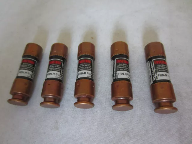 Lot De 5 Cooper Bussmann Buss Fusetron Frn-r-8/10 8/10A 0.8A Fusibles