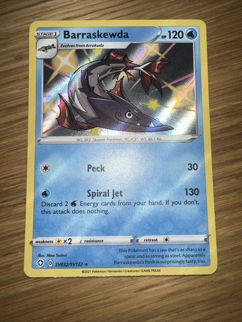 Barraskewda SV032/SV122 Shining Fates Holo Shiny Vault Pokemon Card NM