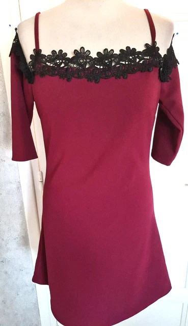 Haut côtelé avec dentelle ajourée 'Deeluxe' - Noir - Femme - 17.99