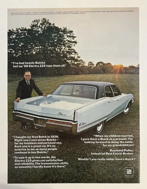 Buick Automobiles Life Print Add 10.5x13.5 Electra 225