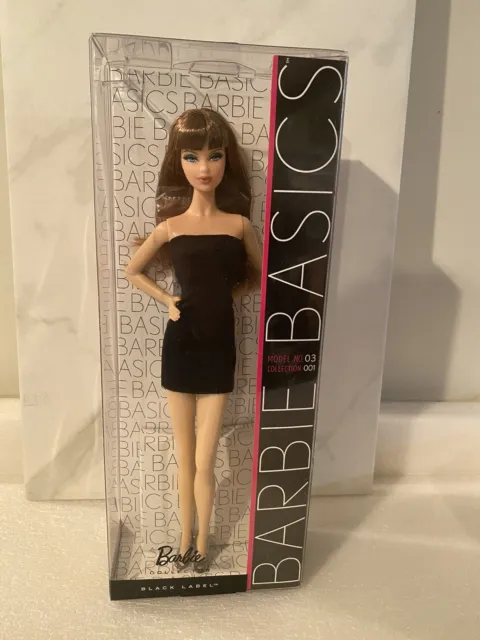 BARBIE BASICS DOLL Model 03 Collection 001 Model Muse Black Dress ...