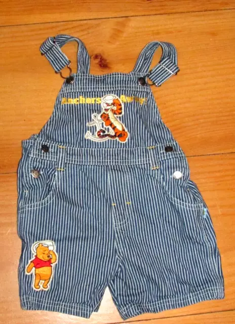 Vintage Winnie the Pooh Tigger Bib Denim Overalls Shortalls 3T Blue Jean Shorts