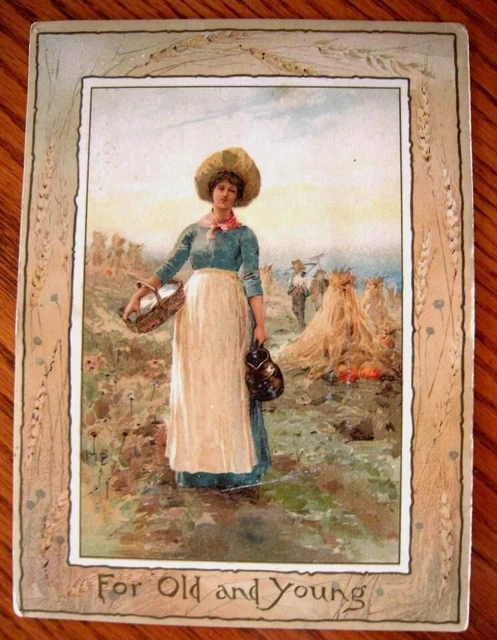 1890 antique VICTORIAN CALENDAR youths companion