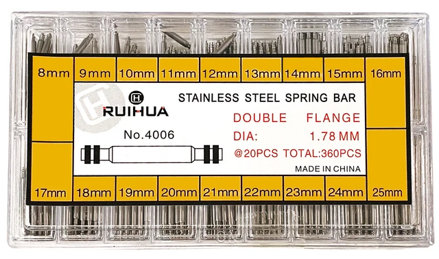 Cinturino Orologio Set Di 400 Pezzi Anse Per Cinturini Orologio - Molle A Scatto - Misure Da 10mm A 29mm Perni Acciaio Inox Orologio - Foto 7