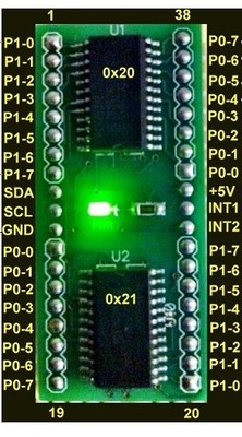 PCA9555 32 BIT I/O Expander Board with I2C interface. DIP for ...