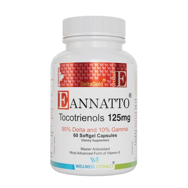 DELTAGOLD TOCOTRIENOLS VITAMIN E Annatto Derived 125mg 60 Softgels £53. ...