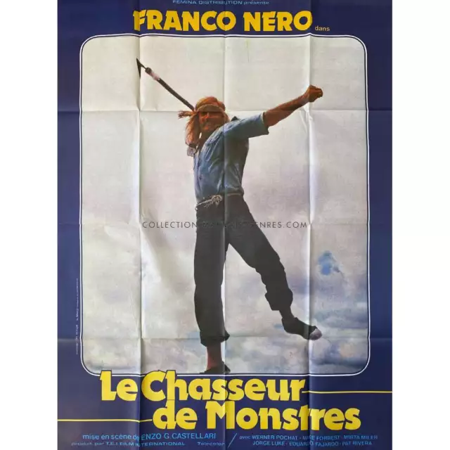 LE CHASSEUR DE MONSTRES Affiche de film  - 120x160 cm. - 1979 - Franco Nero, Enz