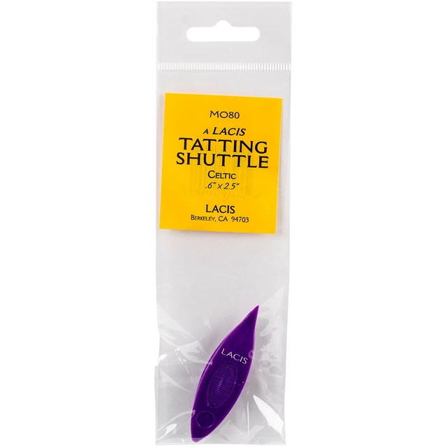 Lacis Celtic Tatting Shuttle Pointed Tip-Purple -MO80-PRPLE