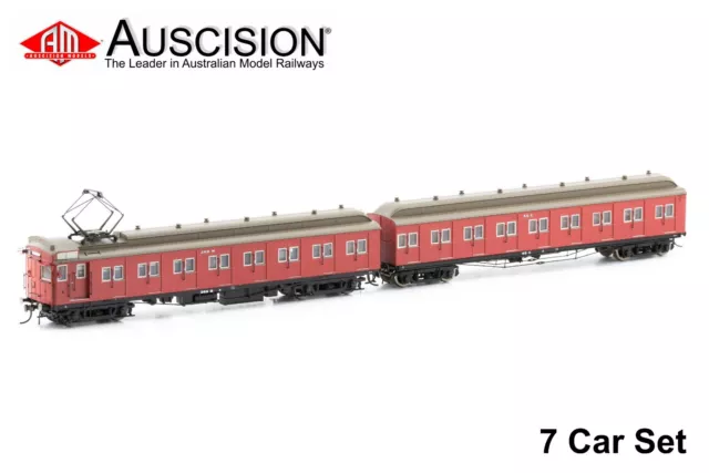 Auscision (VPS-23) Victorian Tait Suburban Passenger Train 7 Car Set  - HO Scale