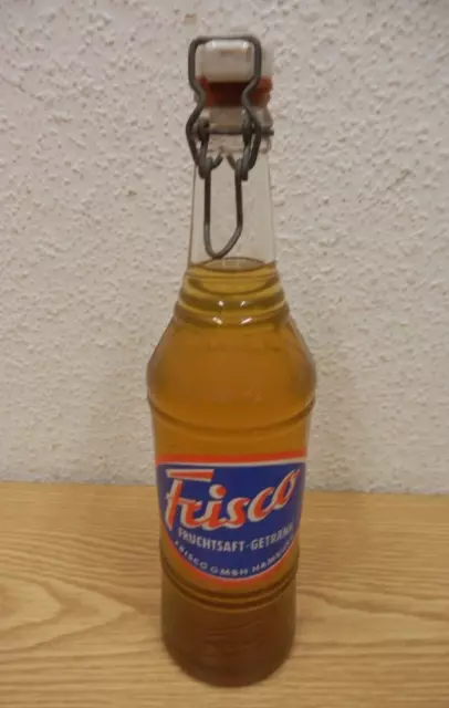 50er 60er Frisco Fruchtsaft-Getränk 0,5L. Botella Con Cierre de Varilla 50s 60s